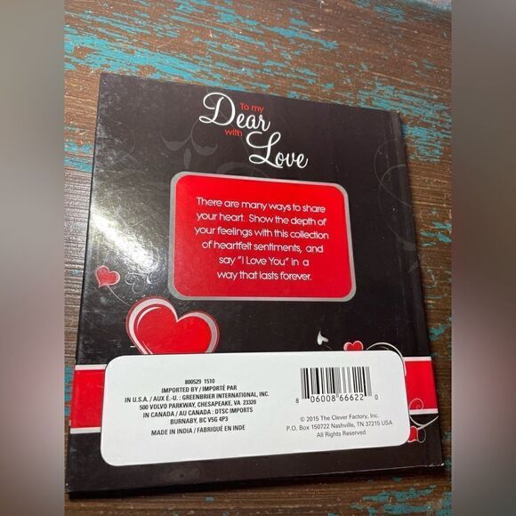 “To My Dear with Love” New! Gift Book Features a Unique Collection Quote - Picture 4 of 4